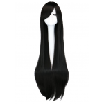 Peruca din fibra sintetica cu par lung cu breton de 100 cm drept Brunet 95551001B 